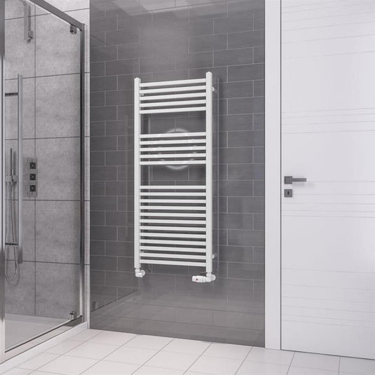 Eastbrook Tuscan Square Towel Multirail 1200x500mm Gloss White | 89.1649