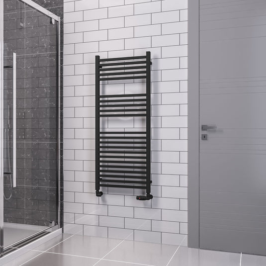 Eastbrook Tuscan Square Towel Multirail 1200x500mm Matt Black | 89.1661