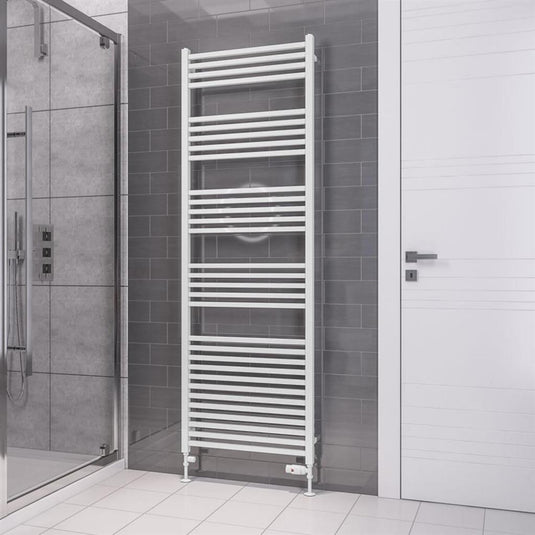 Eastbrook Tuscan Square Towel Multirail 1800x600mm Gloss White | 89.1652