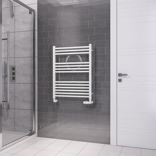 Eastbrook Tuscan Square Towel Multirail 800x600mm Gloss White | 89.1648