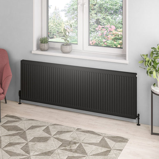 Eastbrook Type 21 600 x 1800mm Compact Panel Radiator Matt Black | 25.0134