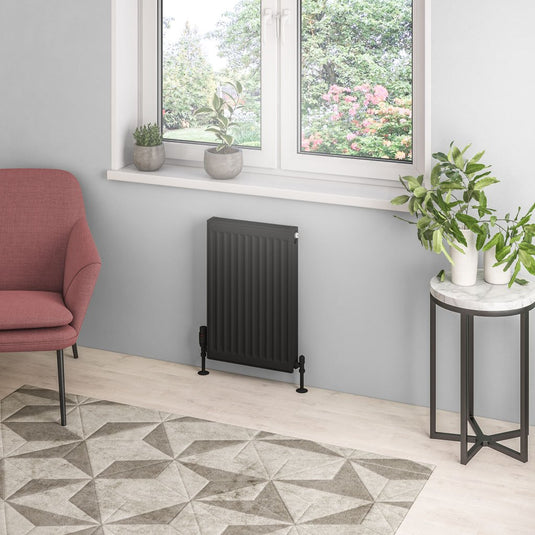 Eastbrook Type 21 600 x 400mm Compact Panel Radiator Matt Black | 25.0127
