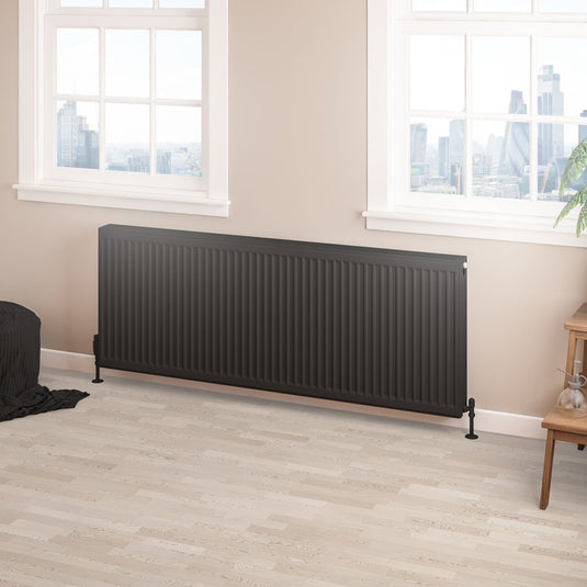 Eastbrook Type 22 600 x 1600mm Compact Panel Radiator Matt Black | 25.0200
