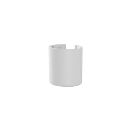 Gloss white ceramic basin semi pedestal for bathroom sink with minimalist design