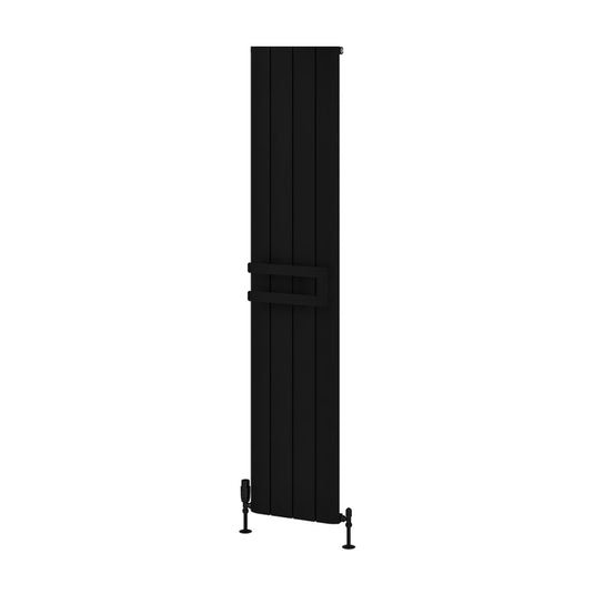 Eastbrook Universal 375mm Double Flat Style Towel Hanger Matt Black | 89.0380