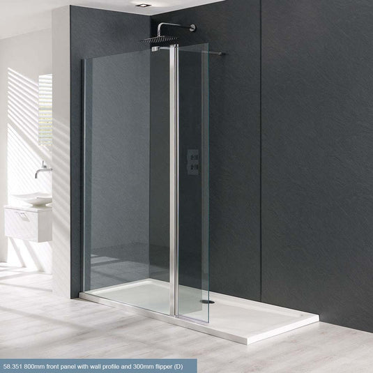 Eastbrook Valliant 1950 x 300mm Flipper Deflector Kit Silver/Frosted | 58.045