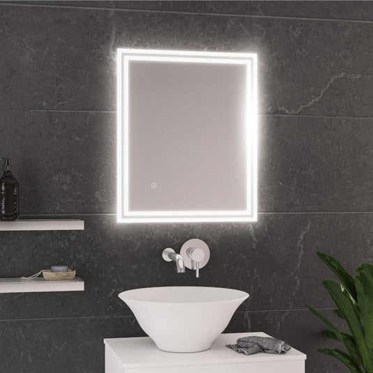 Eastbrook Valverde 800 x 600mm LED Bathroom Mirror White/Chrome | 58.1013