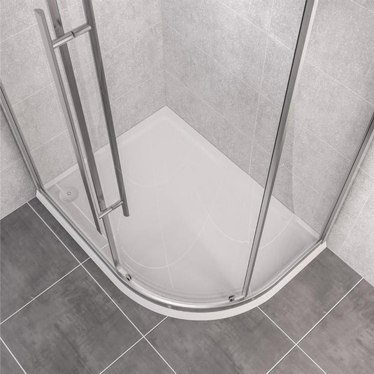 Eastbrook Vantage 1200 x 900mm  Offset Quadrant Shower Tray RH White | 48.1055