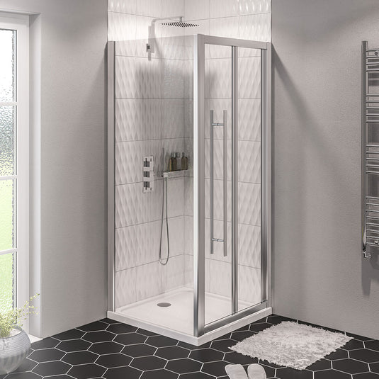 Eastbrook Vantage 2000 Bi-Fold Shower Door 1000mm Easy Clean Chrome | 49.0055