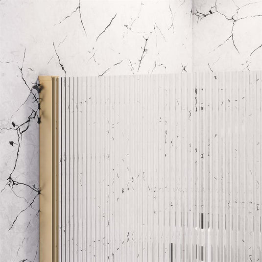 Eastbrook Vantage 2000 Fluted Glass Walk-In Panel 1000 x 2000mm Brushed Brass | 49.5116