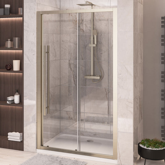 Eastbrook Vantage 2000 Sliding Shower Door 1000mm Brushed Brass | 49.5001