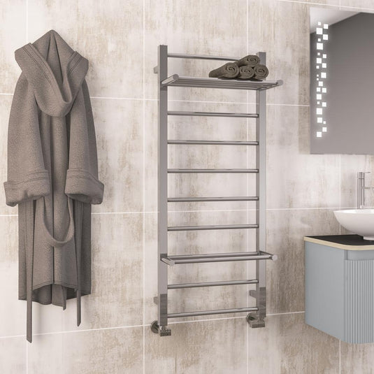 Eastbrook Velino 1200 x 500mm Stainless Steel Towel Rail Mirror Polished | 41.1113