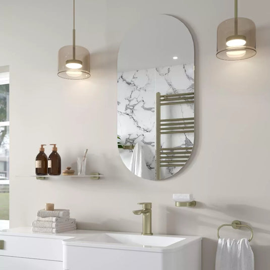 Eastbrook Verzino 1000x500mm Oval Plain Mirror Chrome | 40.1043 - Envy Bathrooms Ltd