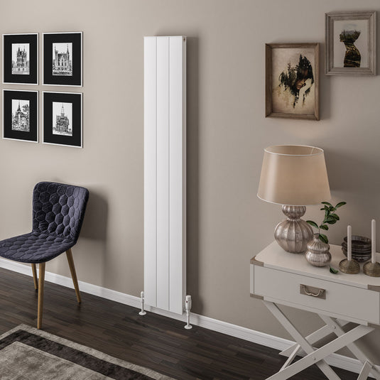 Eastbrook Vesima 1800 x 303mm Aluminium Radiator Matt White | 86.0080