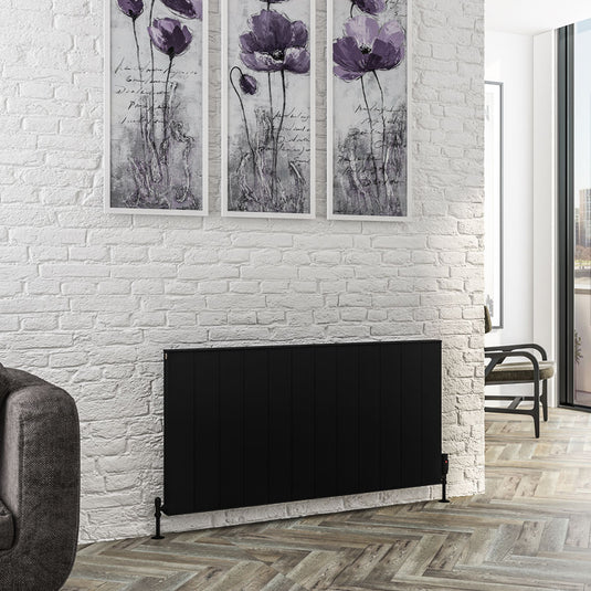 Eastbrook Vesima 600 x 1203mm Aluminium Radiator Matt Black | 86.0103