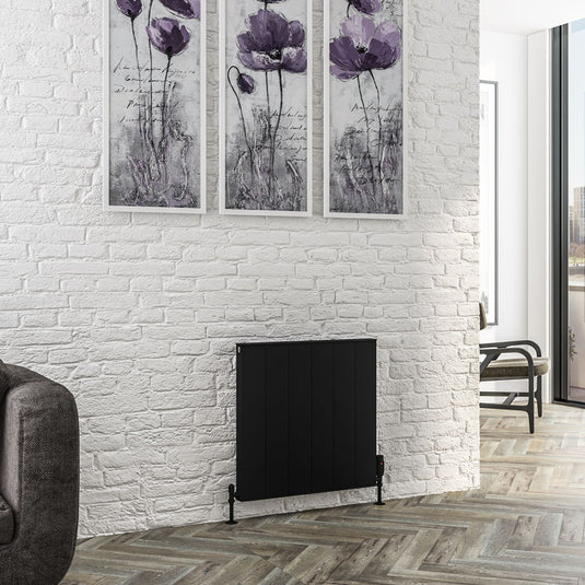 Eastbrook Vesima 600 x 603mm Aluminium Radiator Matt Black | 86.0094