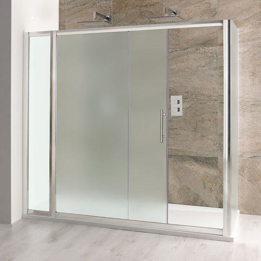 Eastbrook Volente 1200mm Frosted Sliding Shower Door Chrome | 58.016