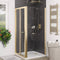 Eastbrook Volente 1850 x 1000mm Side Shower Panel 6mm Brushed Brass | 58.585