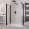 Eastbrook Volente 6mm Easy Clean Walk-In Shower Panel 1850 x 900mm Matt Black | 58.521