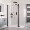 Eastbrook Volente 6mm Thick 1850 x 300 Flipper Shower Panel Kit Matt Black | 58.533