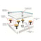 Eastbrook Volente Legs & Panel Quadrant Trays up to 1200x1000mm White | 158.081