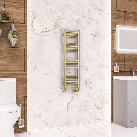Eastbrook Wendover 1000 x 300mm Straight Towel Multirail Brushed Brass | 41.1177