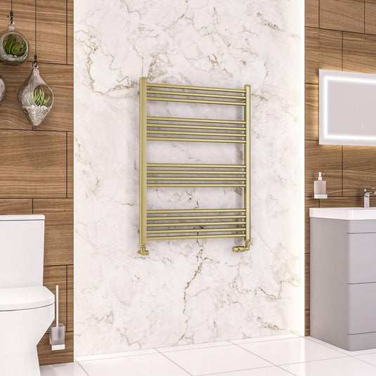 Eastbrook Wendover 1000 x 750mm Straight Towel Multirail Brushed Brass | 41.1178