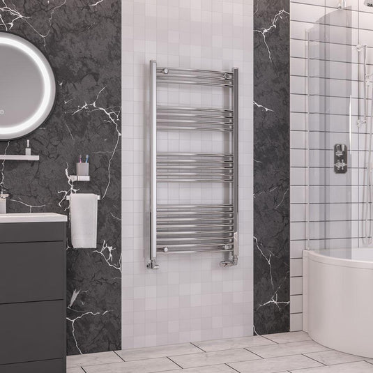 Eastbrook Wendover 1200 x 600mm Curved Towel Multirail Chrome | 41.0047