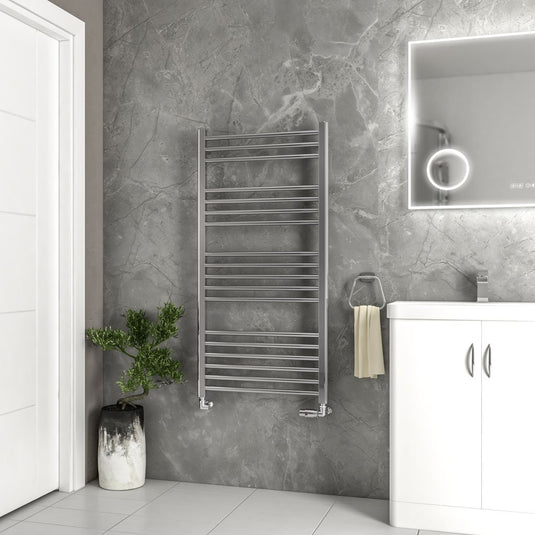 Eastbrook Wendover 1200 x 600mm Straight Stainless Steel Towel Multirail Mirror Polished | 41.0790