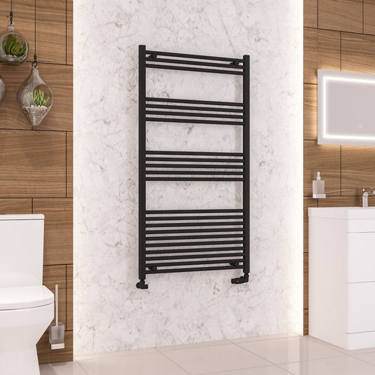 Eastbrook Wendover 1400 x 750mm Straight Multirail Matt Black | 41.0687
