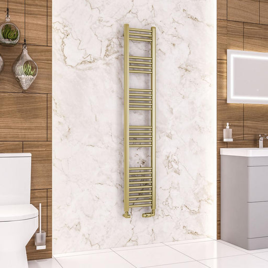 Eastbrook Wendover 1600 x 300mm Straight Towel Multirail Brushed Brass | 41.1183