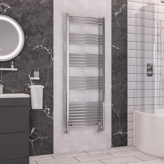 Eastbrook Wendover 1600 x 600mm Curved Towel Multirail Chrome | 41.0053