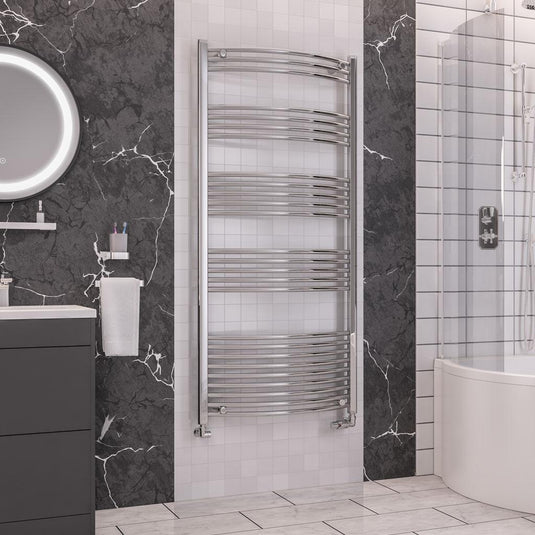 Eastbrook Wendover 1600 x 750mm Curved Towel Multirail Chrome | 41.0104