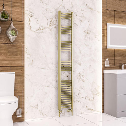 Eastbrook Wendover 1800 x 300mm Straight Towel Multirail Brushed Brass | 41.1185