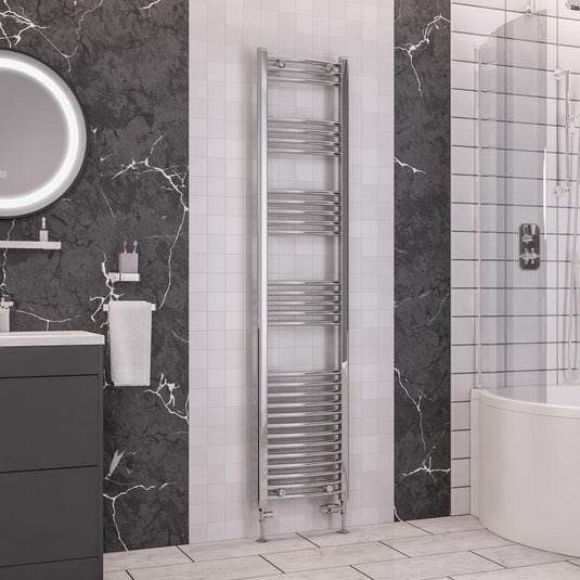Eastbrook Wendover 1800 x 400mm Curved Towel Multirail Chrome | 41.0055