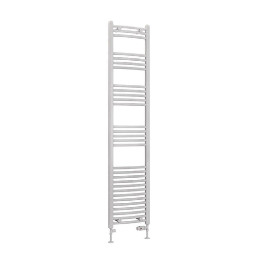 Eastbrook Wendover 1800 x 400mm Curved Towel Multirail Gloss White | 41.0056
