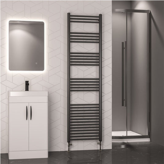 Eastbrook Wendover 1800 x 500mm Straight Towel Multirail Brushed Gunmetal | 41.0872