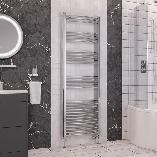 Eastbrook Wendover 1800 x 600mm Curved Towel Multirail Chrome | 41.0059