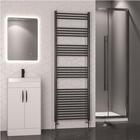 Eastbrook Wendover 1800 x 600mm Straight Towel Multirail Brushed Gunmetal | 41.0873