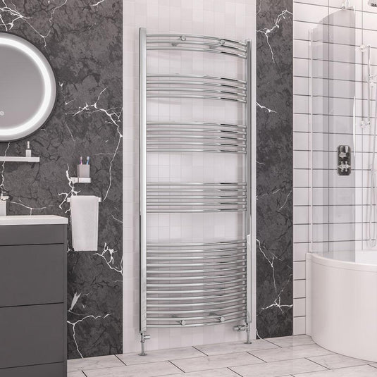Eastbrook Wendover 1800 x 750mm Curved Towel Multirail Chrome | 41.0105