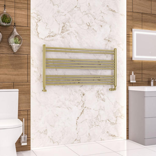 Eastbrook Wendover 600 x 1200mm Straight Towel Multirail Brushed Brass | 41.1174