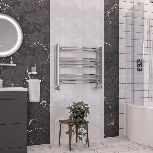 Eastbrook Wendover 600 x 750mm Curved Towel Multirail Chrome | 41.0100