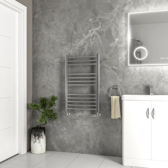 Eastbrook Wendover 800 x 500mm Straight Stainless Steel Towel Multirail Mirror Polished | 41.0787