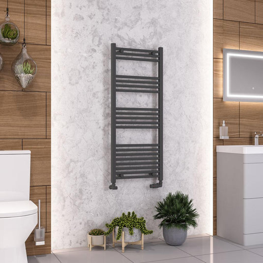 Eastbrook Wendover Straight 1200 x 500mm Towel Multirail Matt Anthracite | 41.0324