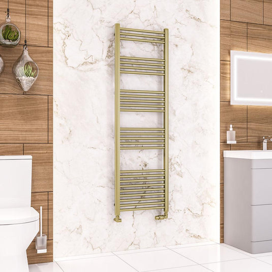 Eastbrook Wendover Straight 1600 x 500mm Towel Multirail Brushed Brass | 41.0367