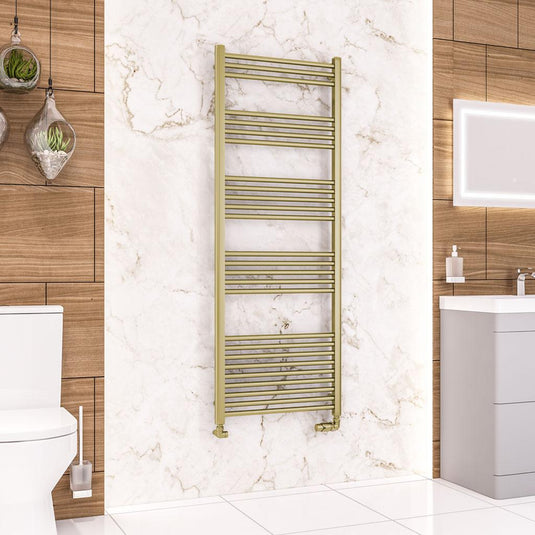 Eastbrook Wendover Straight 1600 x 600mm Towel Multirail Brushed Brass | 41.0368