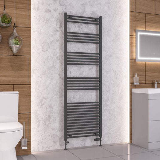 Eastbrook Wendover Straight 1800 x 600mm Towel Multirail Matt Anthracite | 41.0327