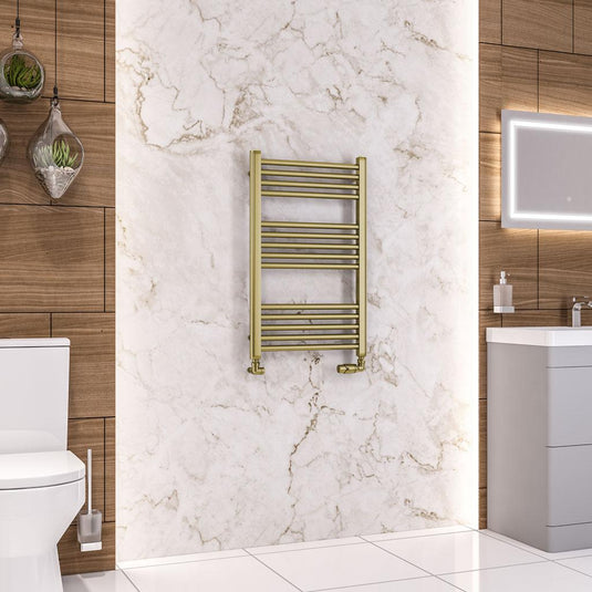 Eastbrook Wendover Straight 800 x 500mm Towel Multirail Brushed Brass | 41.0361