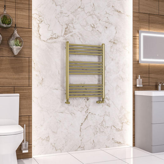 Eastbrook Wendover Straight 800 x 600mm Towel Multirail Brushed Brass | 41.0362