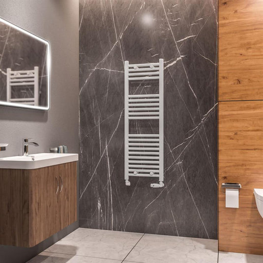 Eastbrook Westward 1200 x 400mm Straight Towel Multirail Gloss White | 89.0578